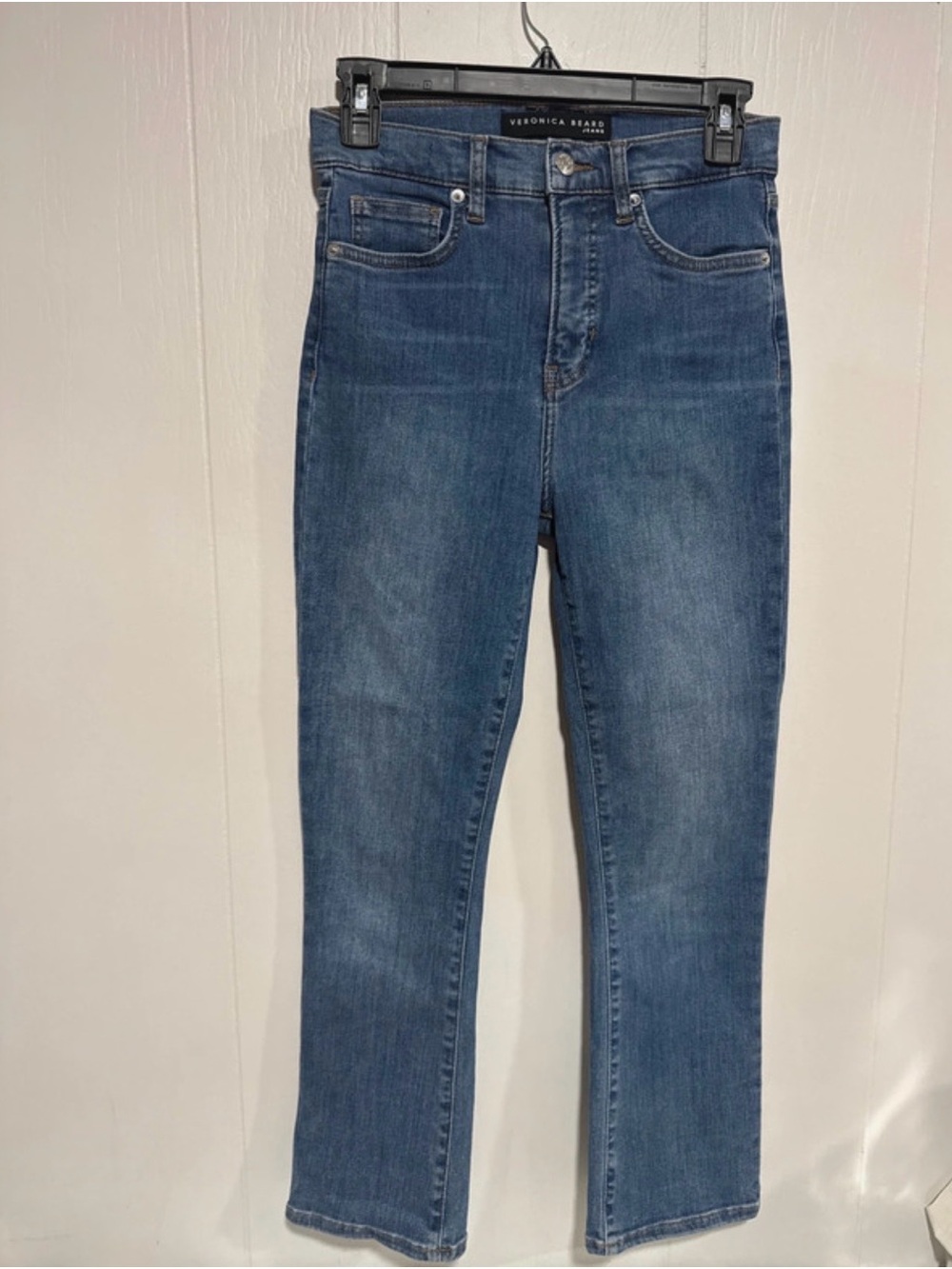 Veronica Beard Mid-Blue Straight Leg Jeans